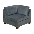 Gray Fabric Upholstered Wooden Corner Wedge W43561