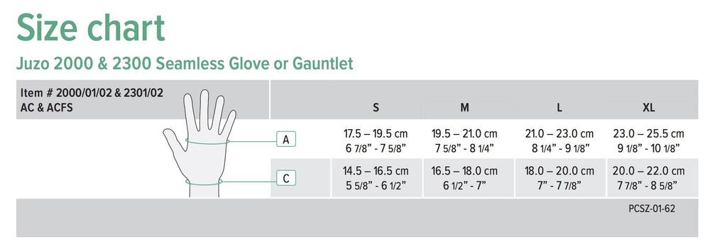 15-20 mmHg Soft Seamless Glove, X-Large, Right, Black K247