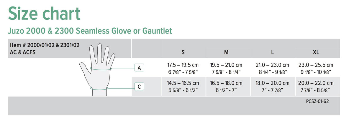 15-20 mmHg Soft Seamless Glove, X-Large, Right, Black K247