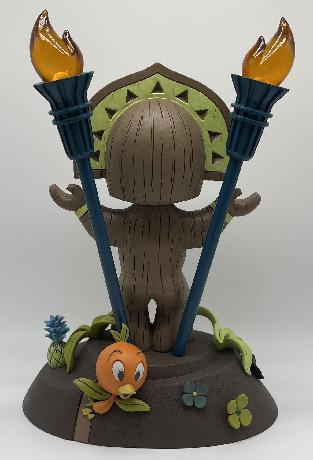 Orange Bird Tiki Totem Statue Figure Light Up F527
