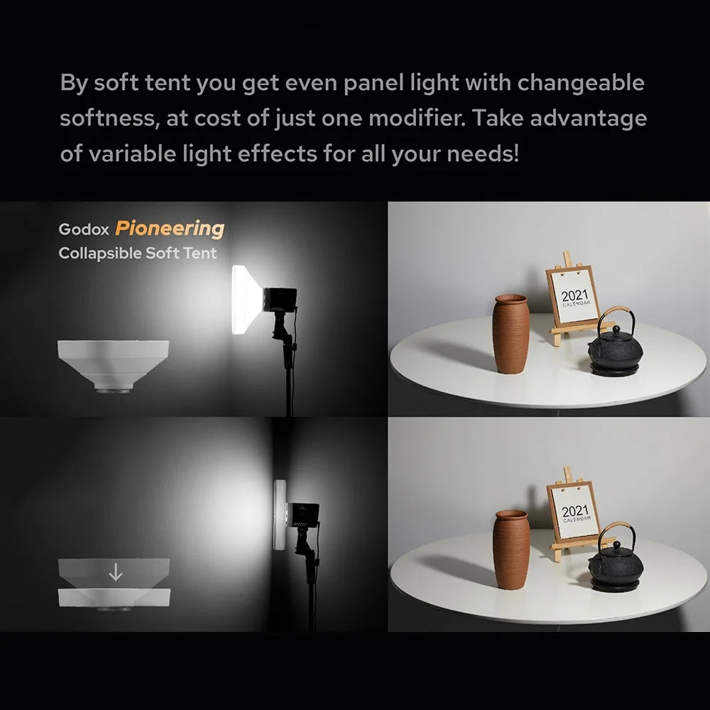 Portable LED Video Lamp Softbox Kit K96582