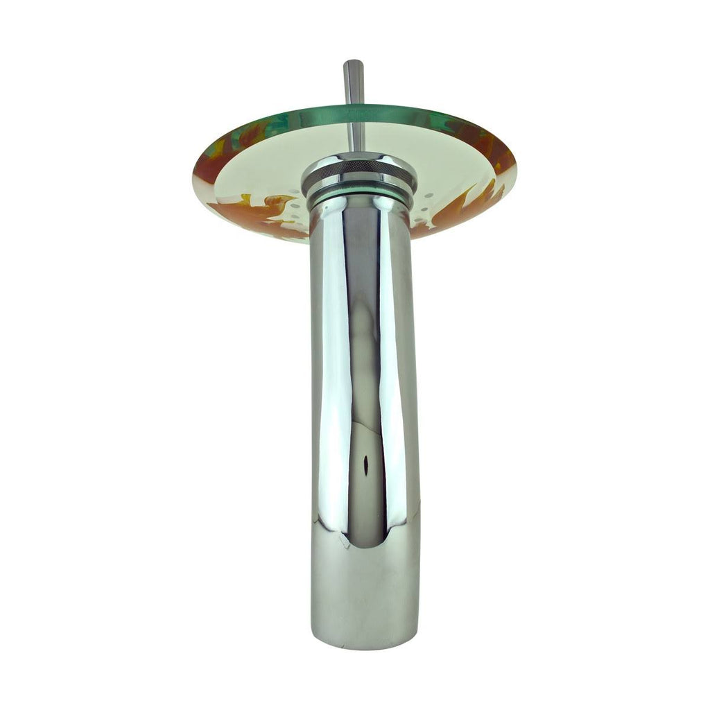 Chrome Heavy Cast Brass Glass Tall Waterfall Faucet O61546