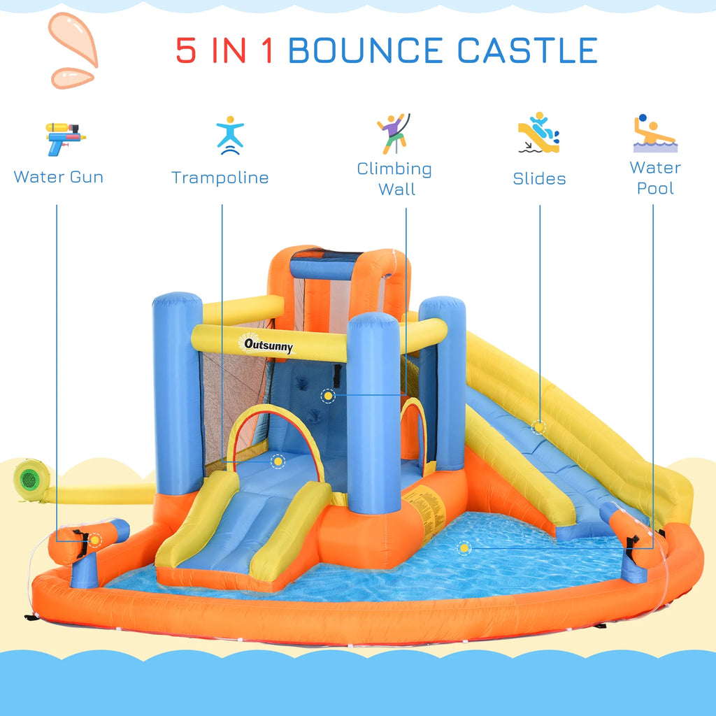 5 in 1 Inflatable Water Park Bounce House with Blower U756