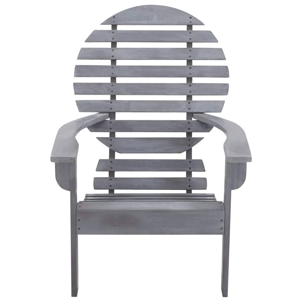 Gray Solid Acacia Wood Adirondack Chair P2185