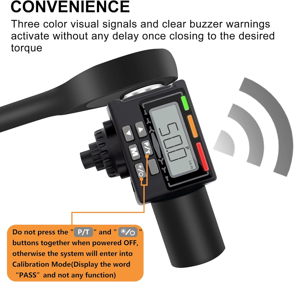 3/8 Drive Digital Torque Adapter Converter with Tire Pressure Gauge E385373