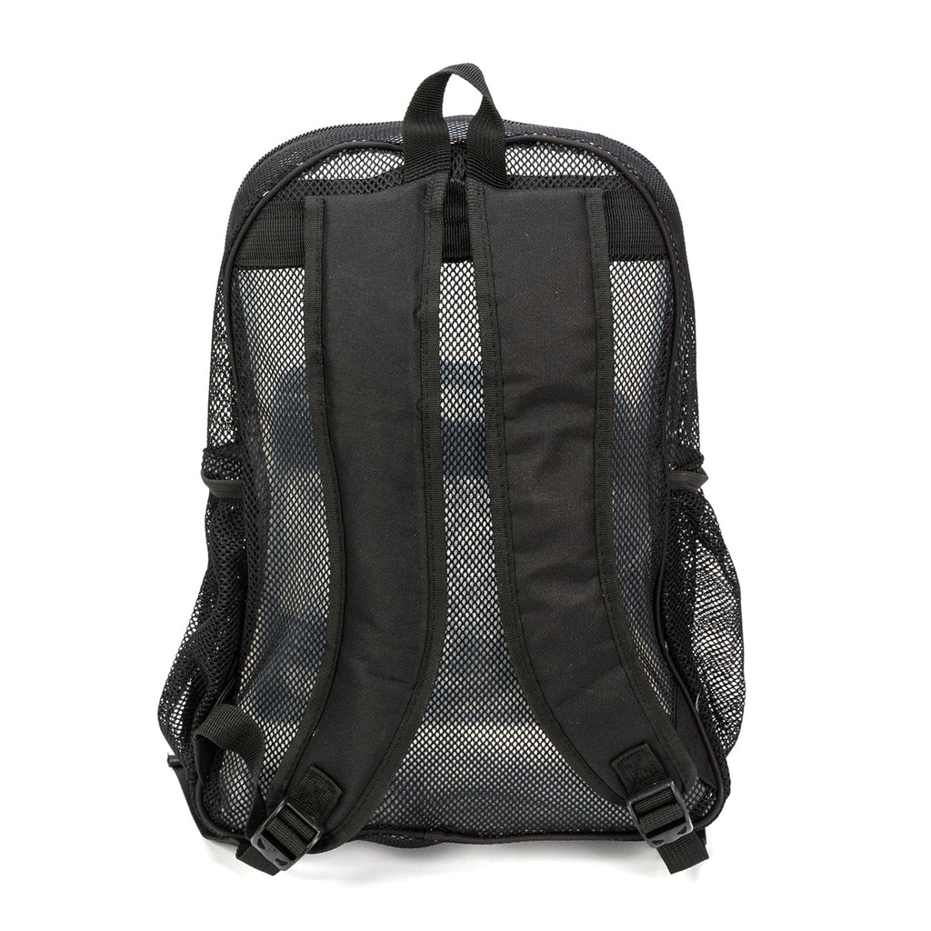 Black Mesh See Through School Backpack V9687