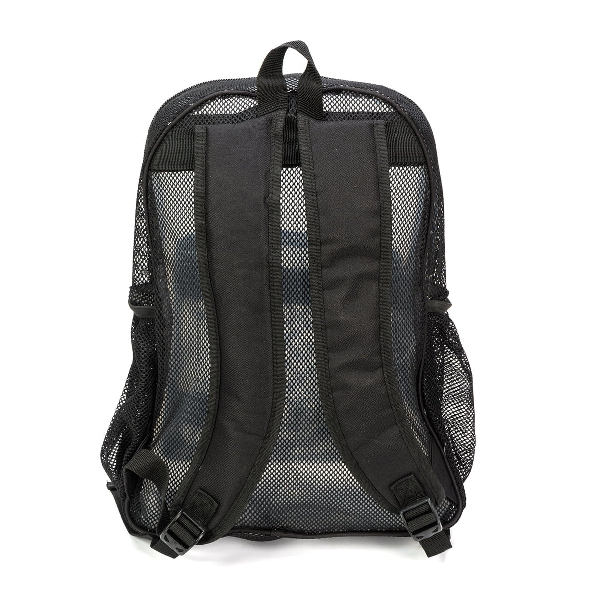 Black Mesh See Through School Backpack V9687