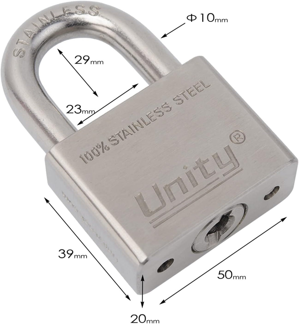 100% Stainless Steel Keyed Alike Marine Lock (5, 50mm) C29856