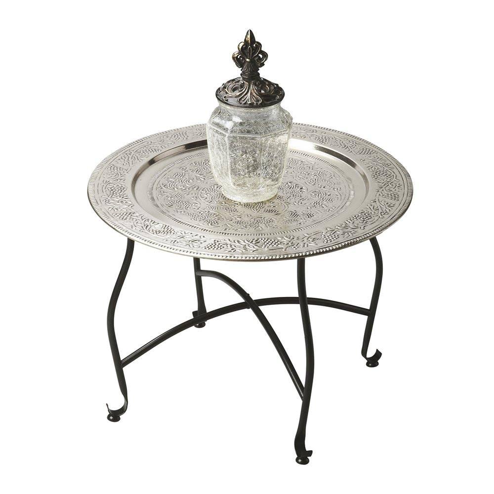 Etched Round Tray Table K53220