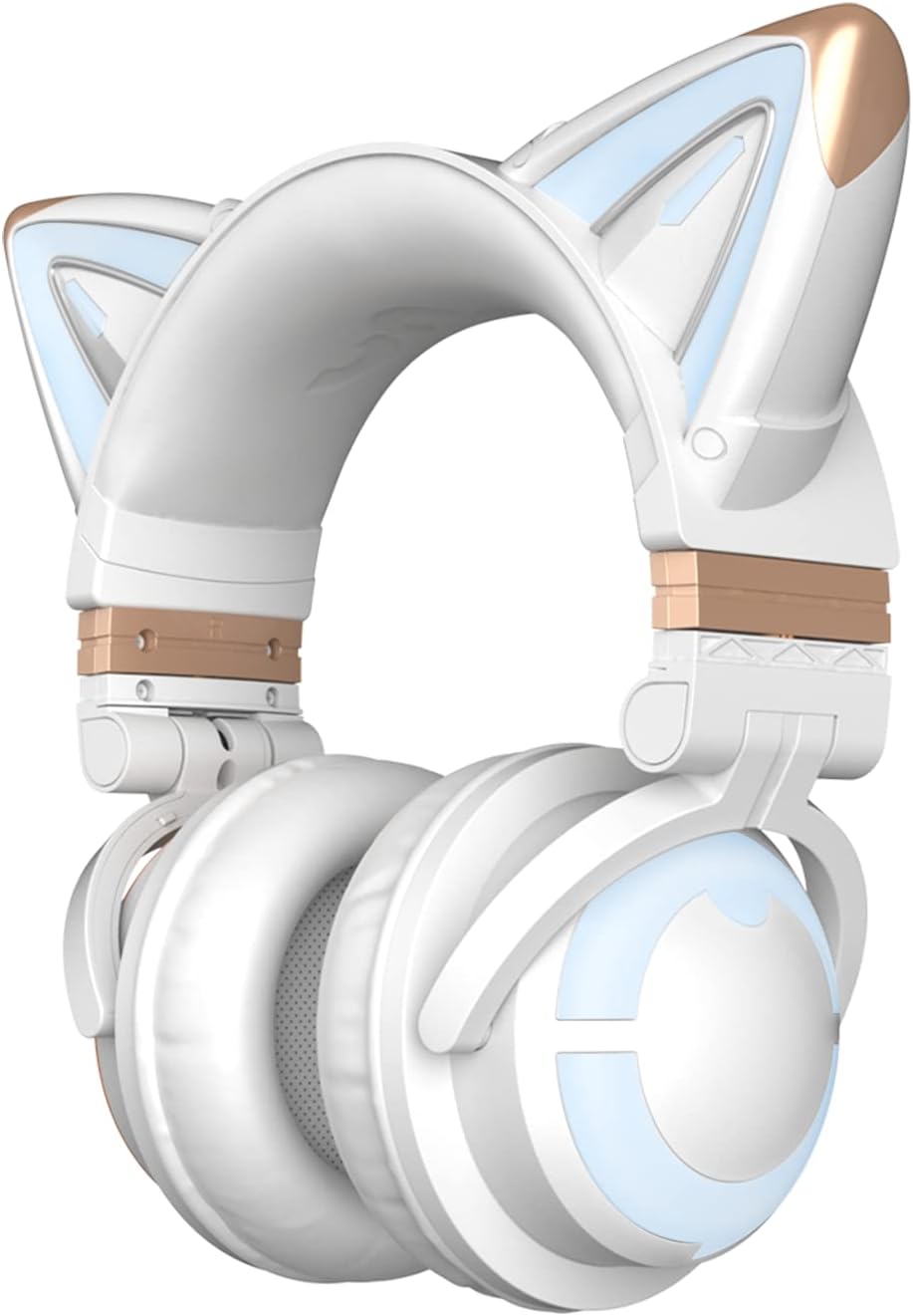 RGB Wireless 5.0 Foldable Gaming Headset with 7.1 Surround Sound, Built-in Mic, Type-C Charging Cable Z571