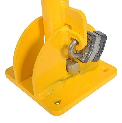 Yellow Steel Folding Bollard, 42x22 Extended Height X3797