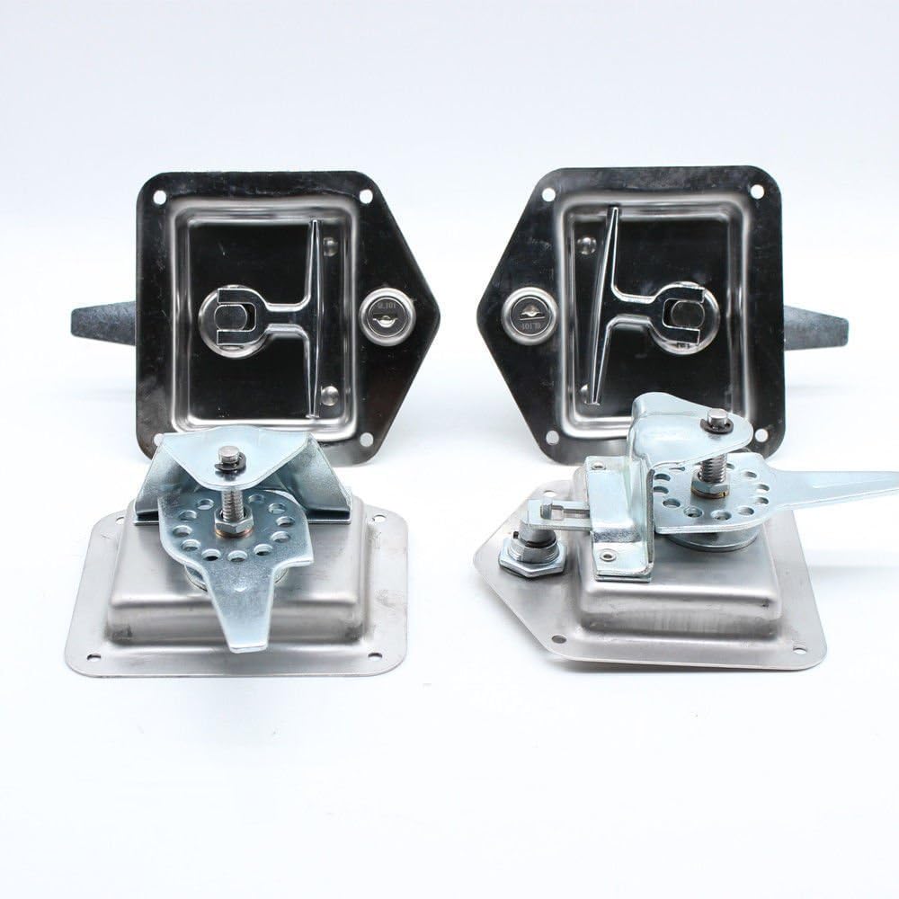 4Pcs T-Handle Lock 304 Stainless Steel Trailer Door Latch with Gasket V77740