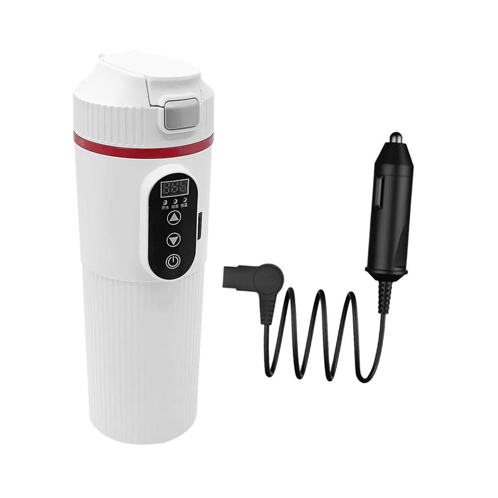 12V 24V Car Electric Water Kettle Tea Coffee Kettle DC Powered Fast Heating 22x7cm Water Boiler Heater Portable U55140