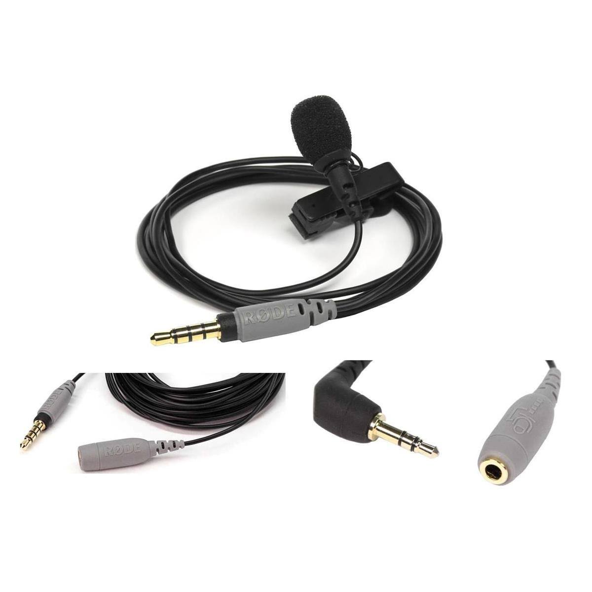 Lavalier Microphone for Smartphones with 20' TRRS Extension Cable and SC3 Adaptor R8280