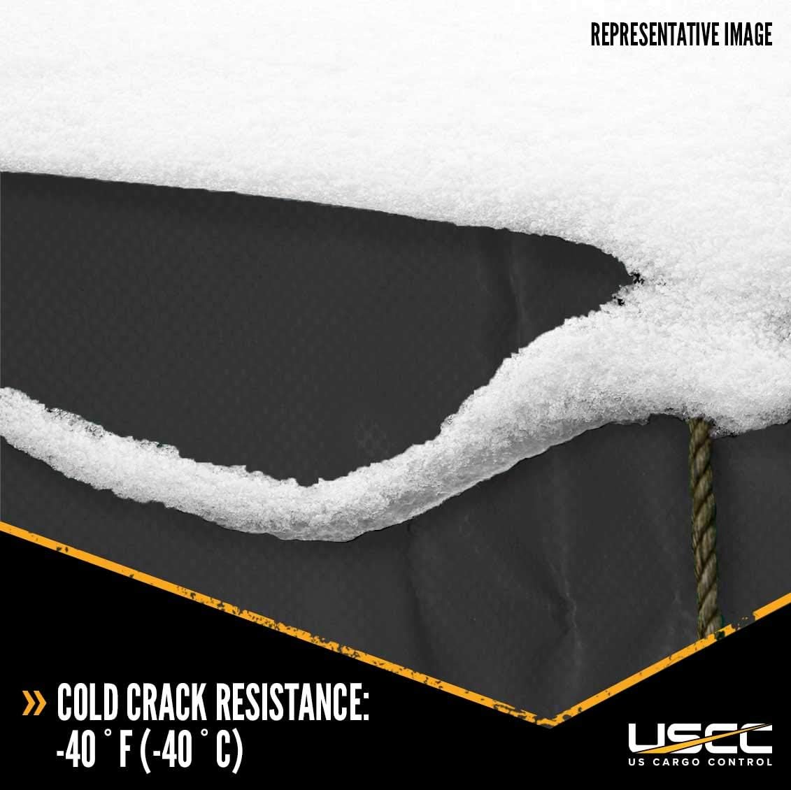 Black Combo Tarp 20 Feet x 28 Feet with 6 Foot Drop and Flap N147470