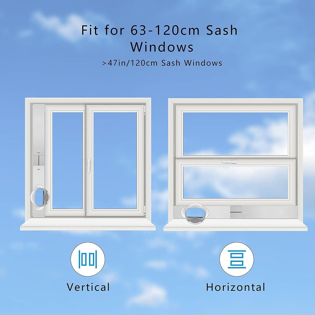 Portable AC Window Vent Kit with Exhaust Hose K5870