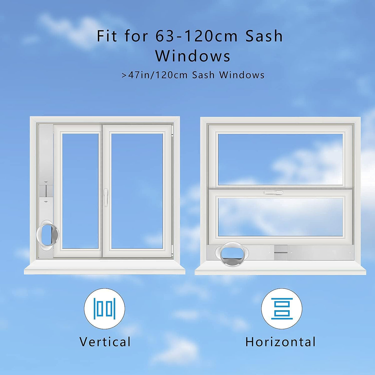 Portable AC Window Vent Kit with Exhaust Hose K5870