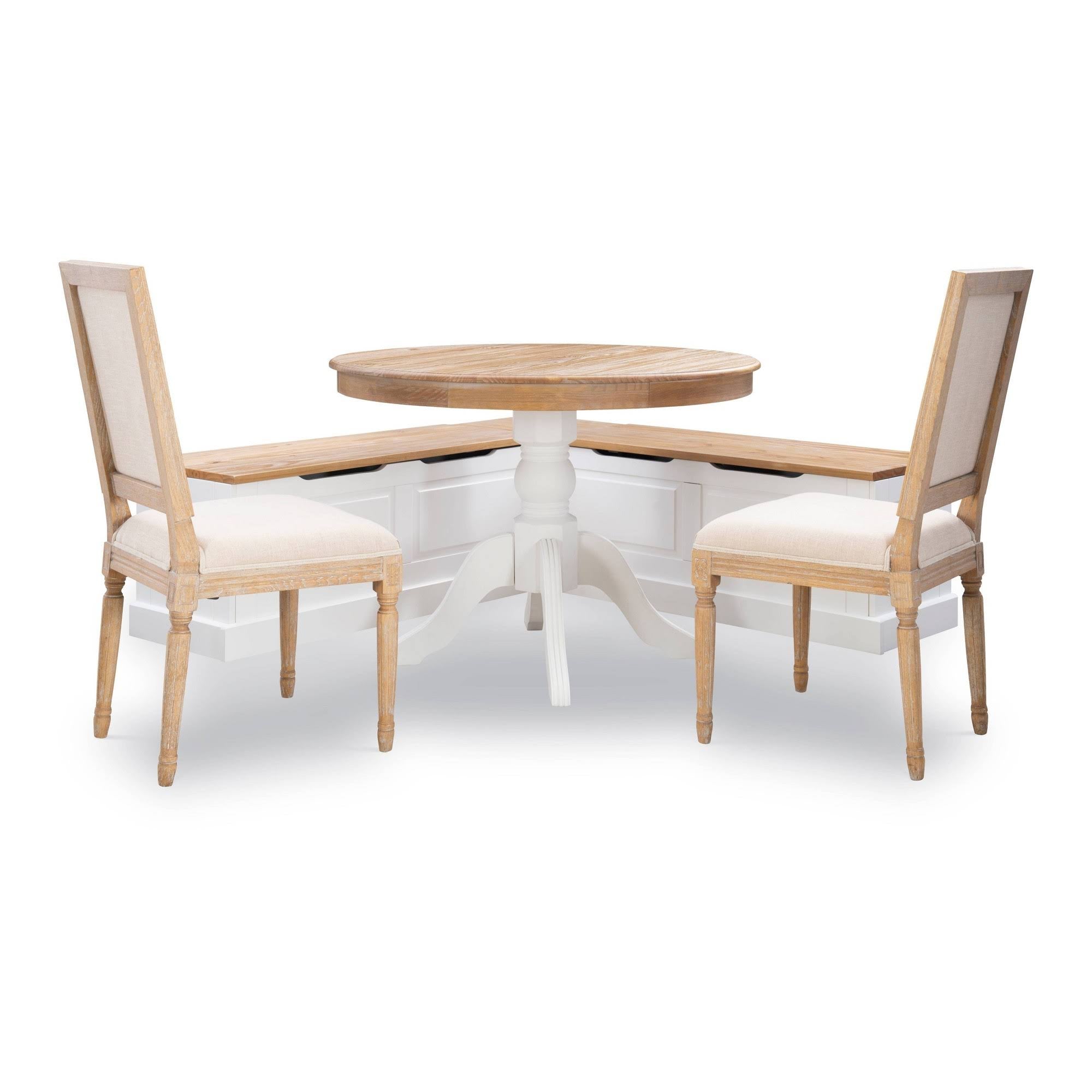 Natural Finish Breakfast Nook with Table and Storage, Seats 4 A823075