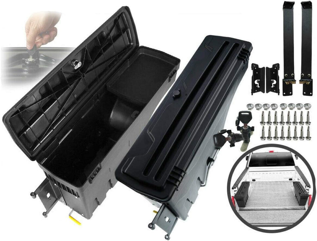 Set of 2 Truck Bed Storage Tool Box Lockable G120694