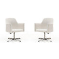 White Faux Leather Accent Chair (Set of 2) N813