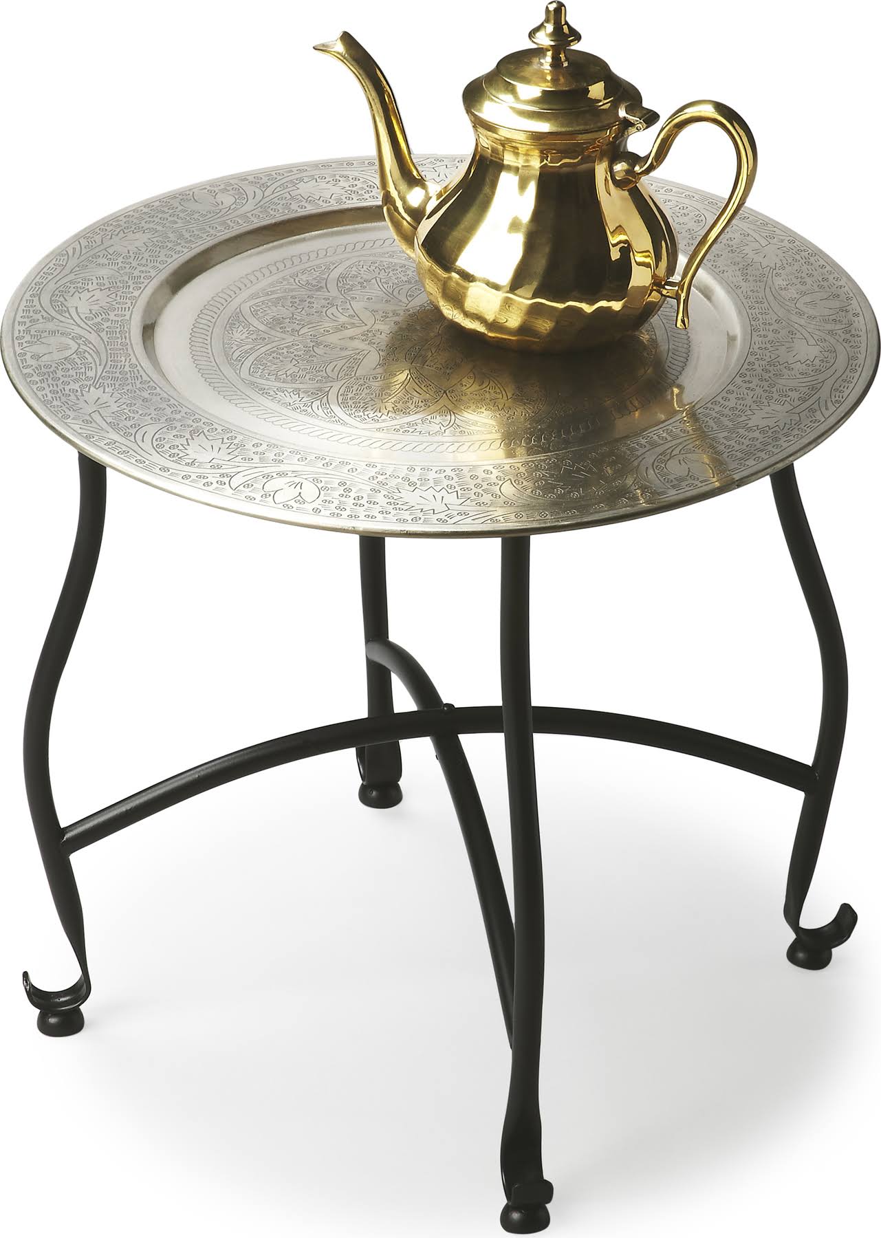 Etched Round Tray Table K53220