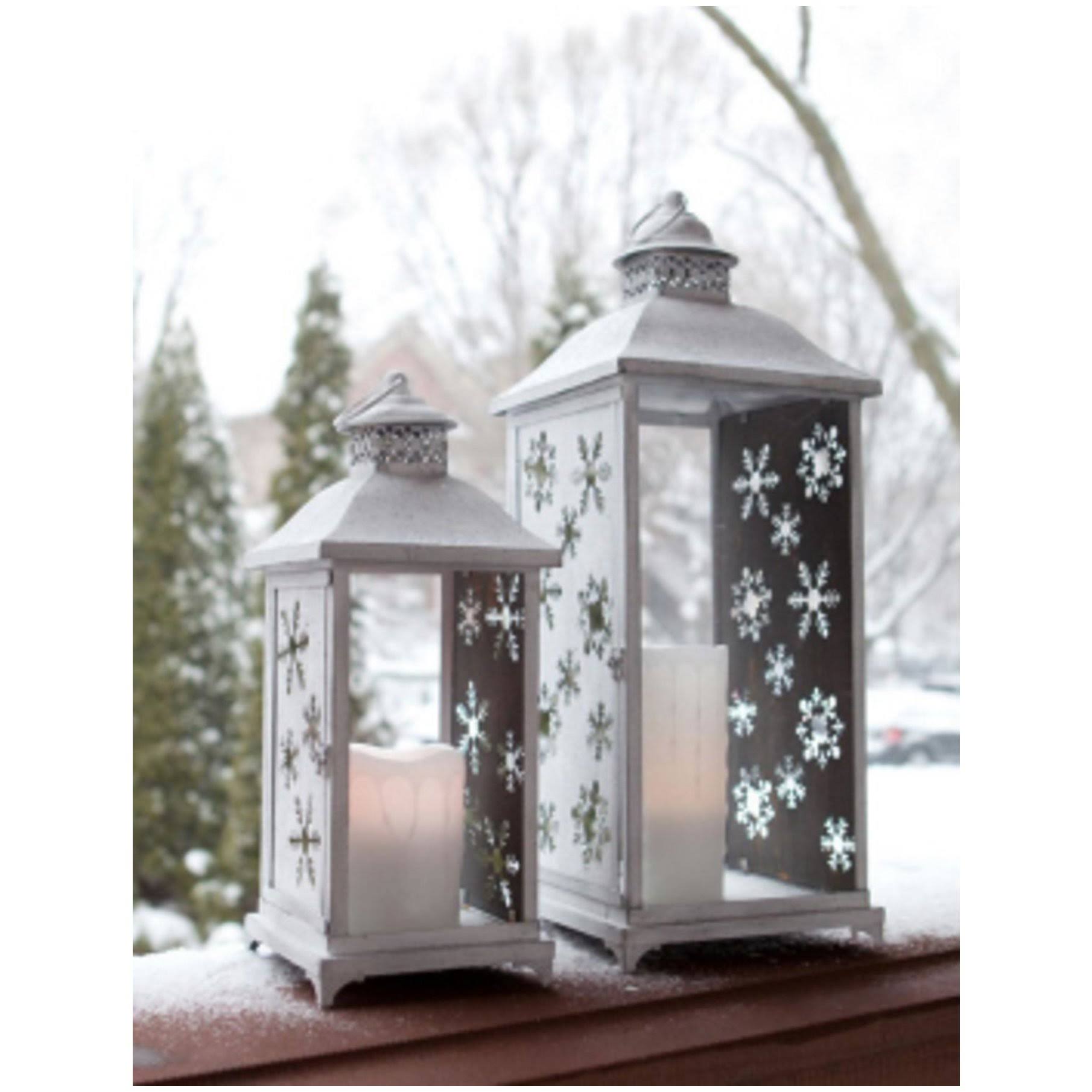 Set of 2 Christmas Candle Lanterns Z670713