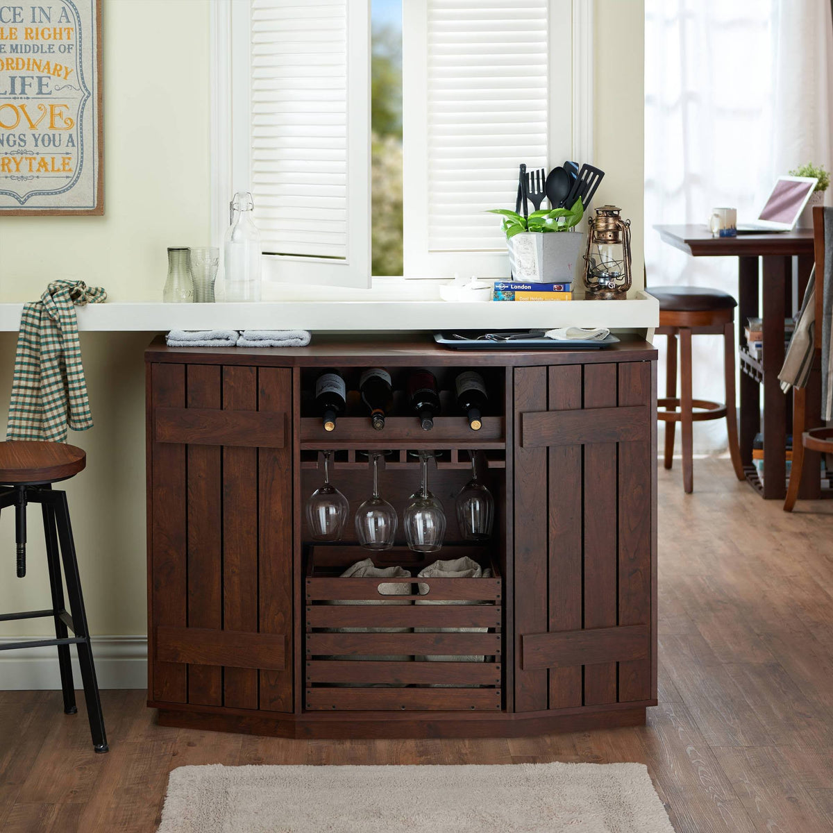 Vintage Walnut Multi-Storage Buffet V20612