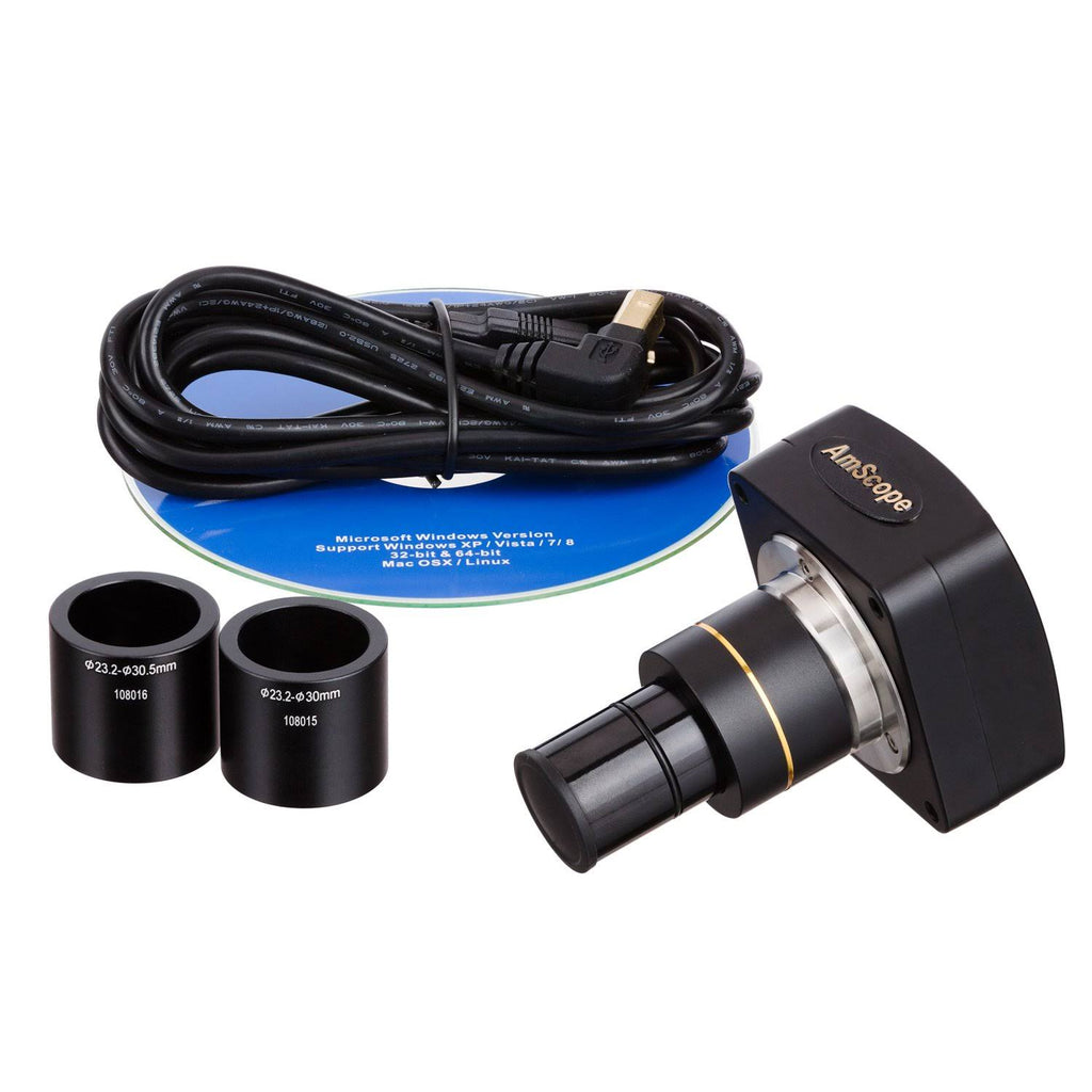 3.5X-45X Stereo Zoom Microscope on Dual Arm Boom Stand with 144-LED Ring Light and 3MP Camera N7147