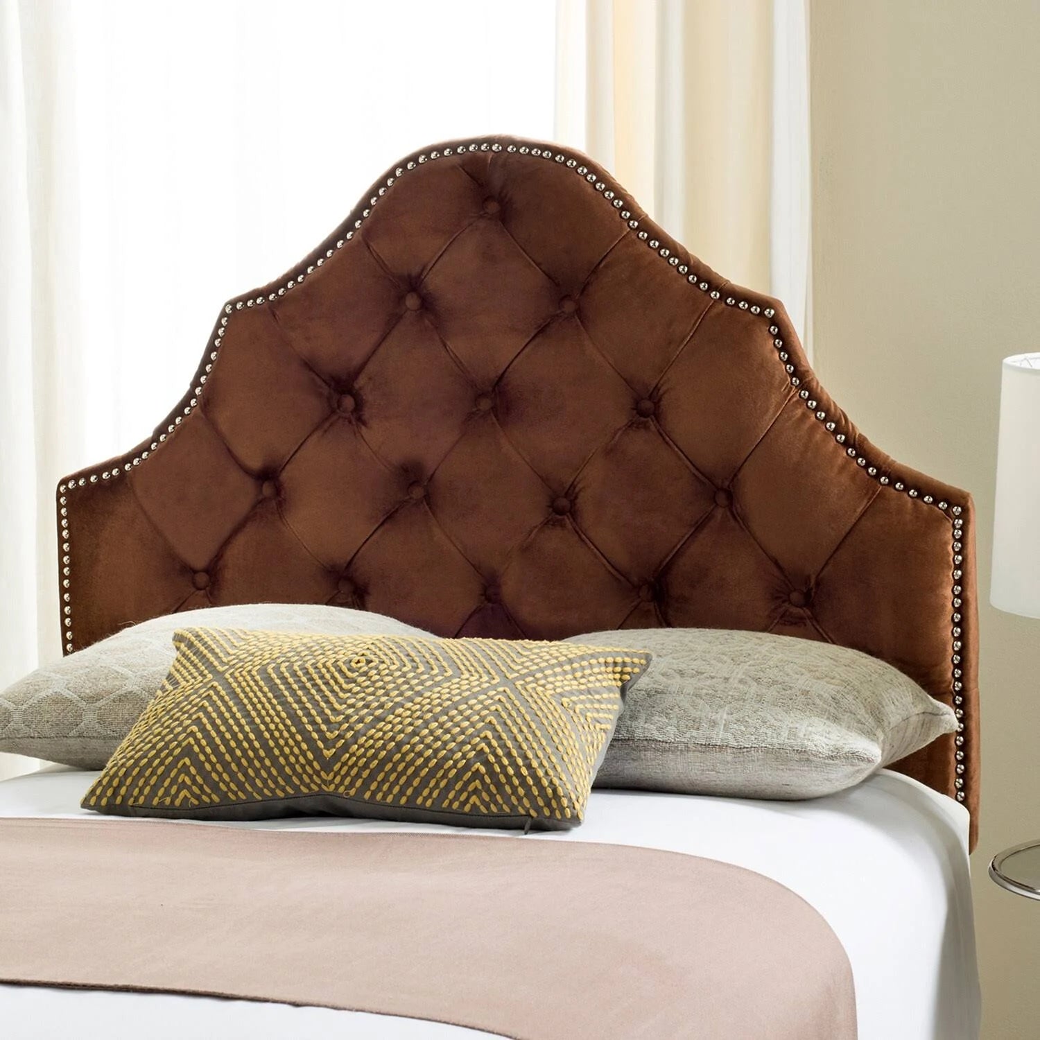 Tufted Velvet Headboard King W359379
