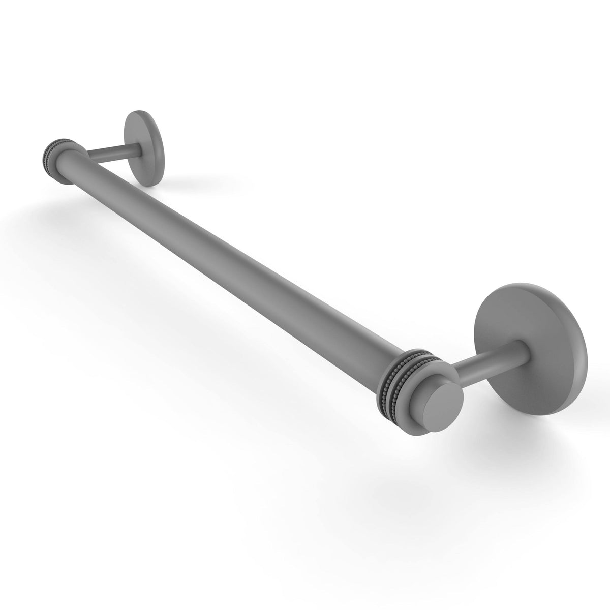 Polished Nickel 18-inch Towel Bar with Dotted Detail X348556