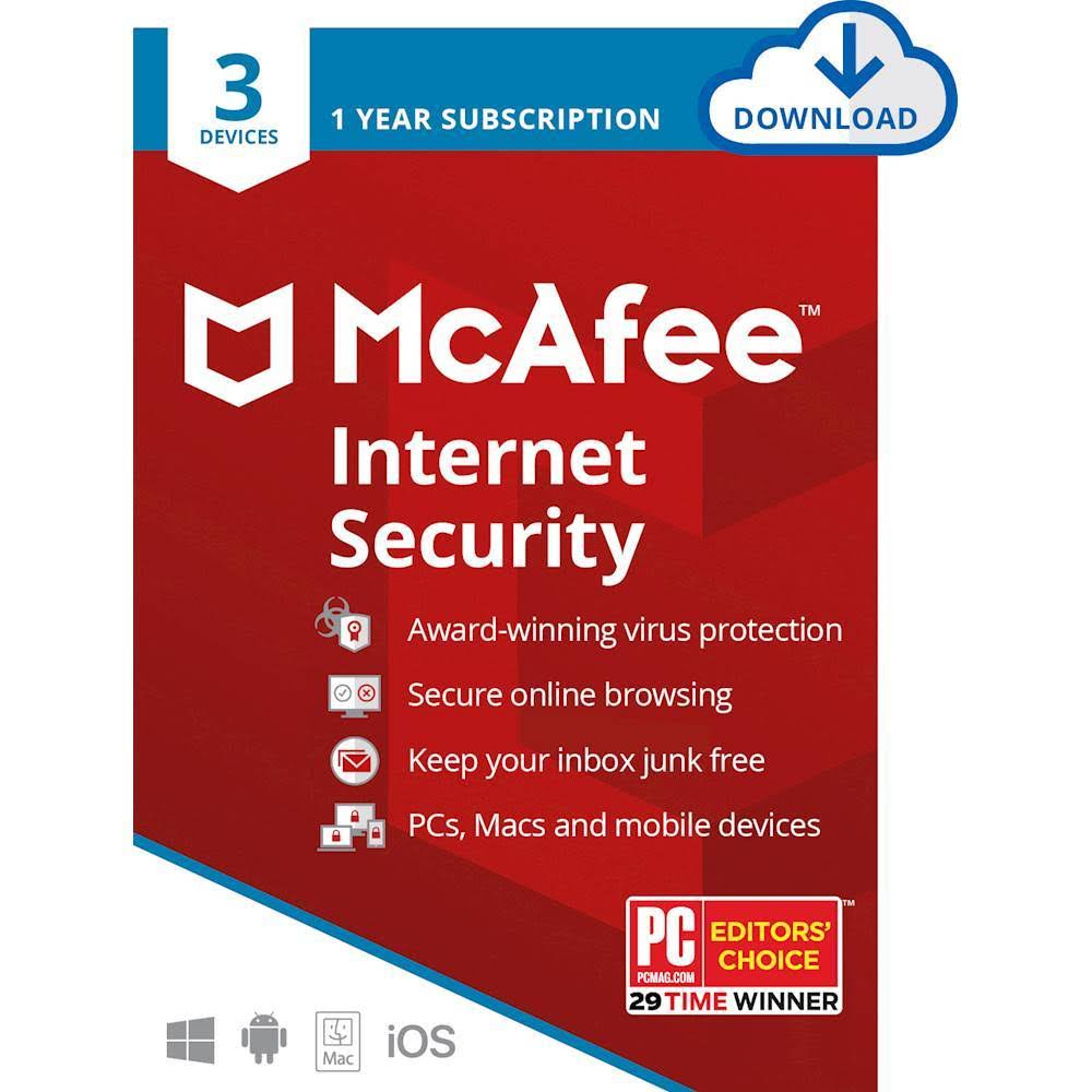 Internet Security for 3 PC and Mac Devices E411851