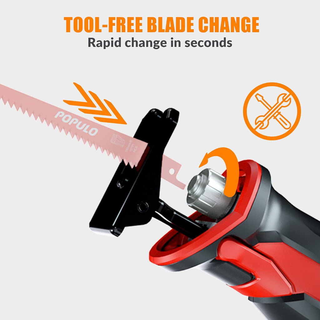 Cordless Reciprocating Saw with 2.0Ah Battery and Charger Pack of 2 S2490