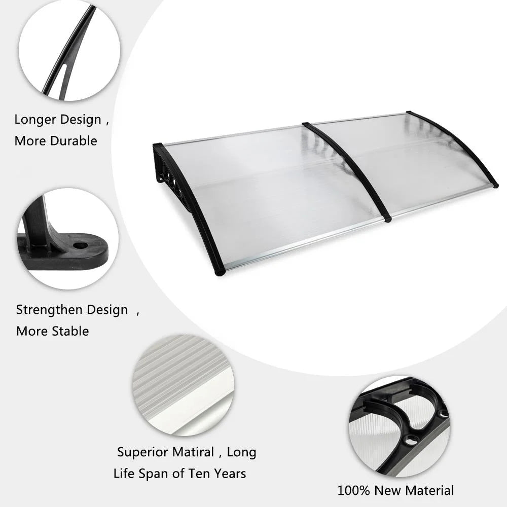 Black Door Window Awning Canopy Patio Cover Q653