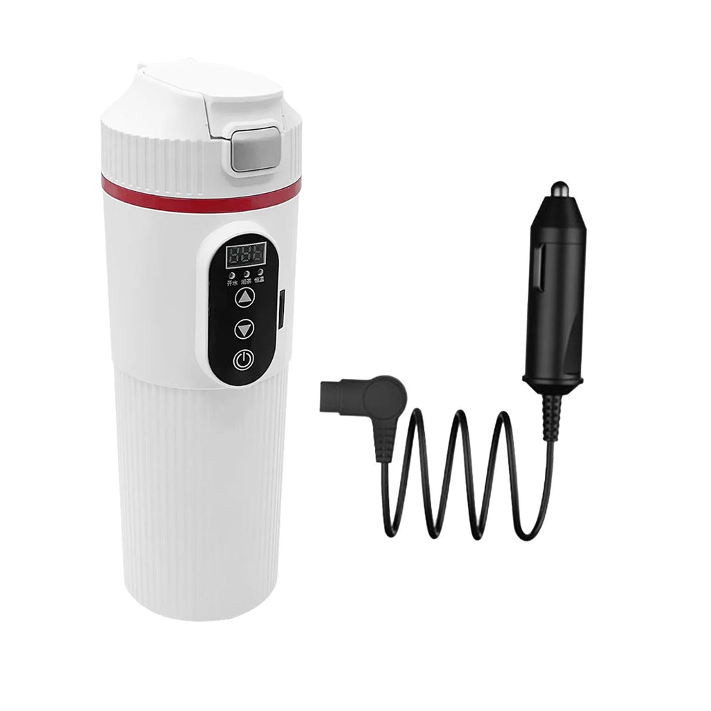 12V 24V Car Electric Water Kettle Tea Coffee Kettle DC Powered Fast Heating 22x7cm Water Boiler Heater Portable U55140