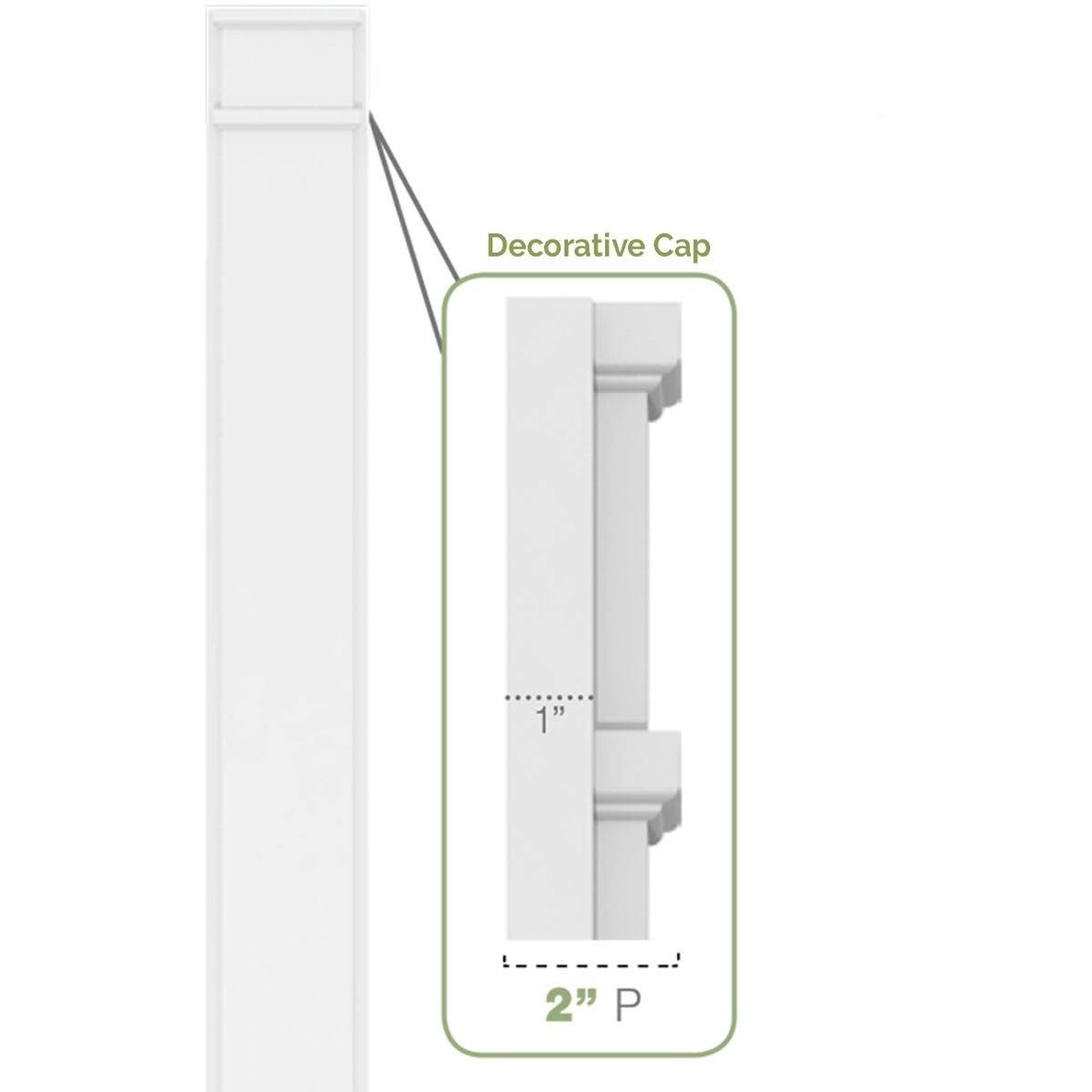Flat Panel PVC Pilaster with Capital and Base (Pair) K172