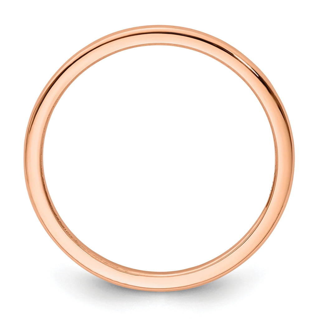 10K Rose Gold Stackable Band Ring Size 8 O2738