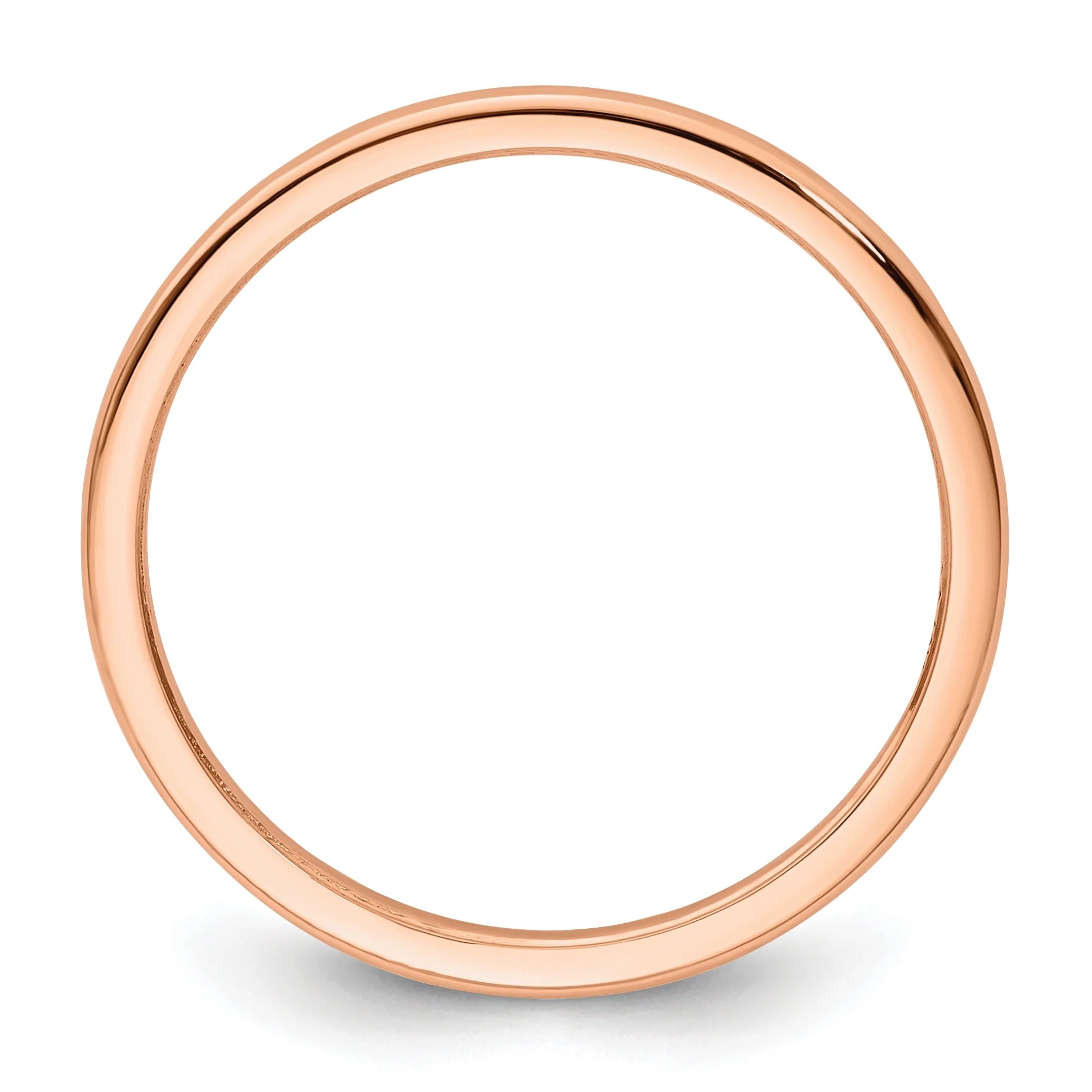 10K Rose Gold Stackable Band Ring Size 8 O2738