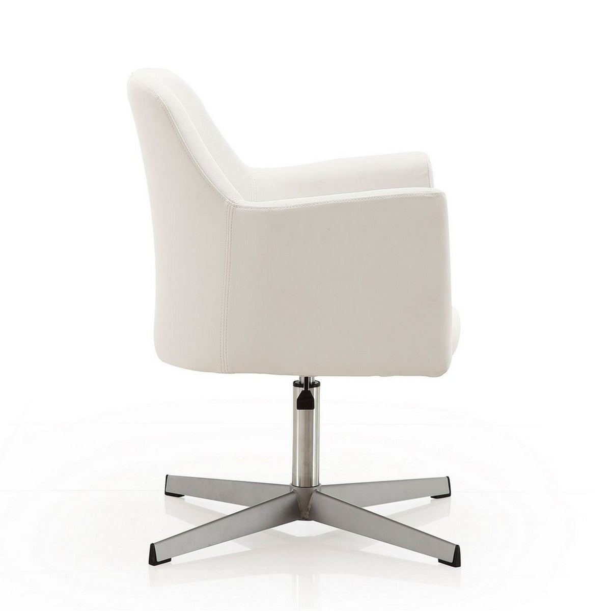 White Faux Leather Accent Chair (Set of 2) N813