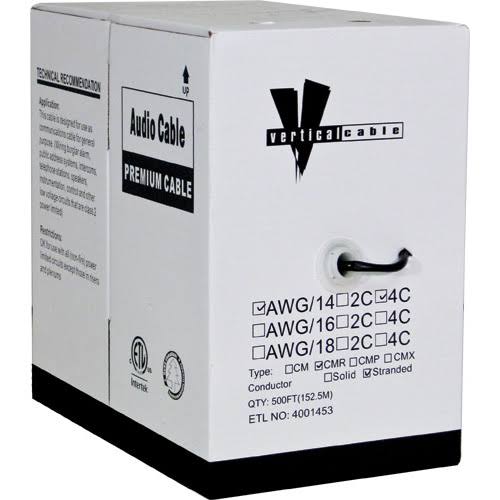 4 Conductor Direct Burial 14AWG Audio Cable, 500 ft. Pull Box L2854