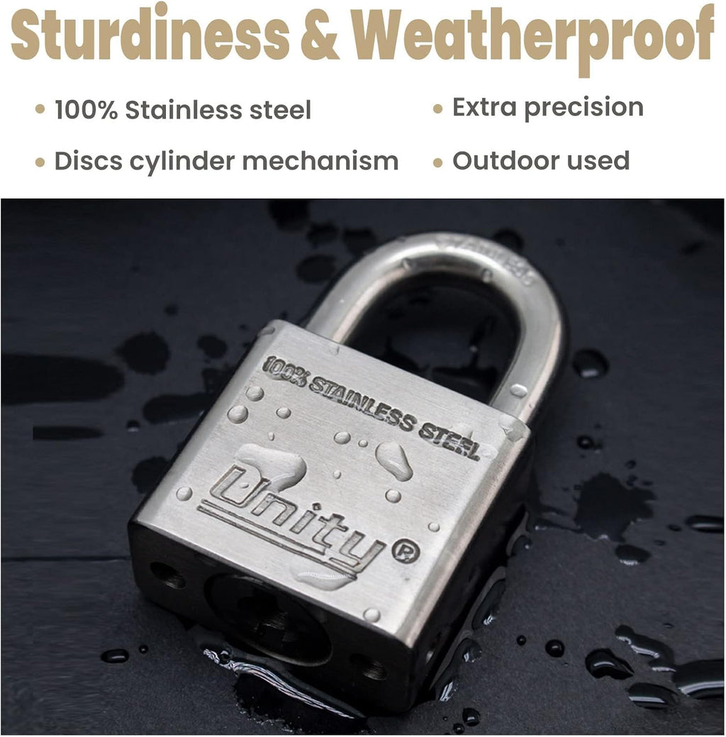 100% Stainless Steel Keyed Alike Marine Lock (5, 50mm) C29856