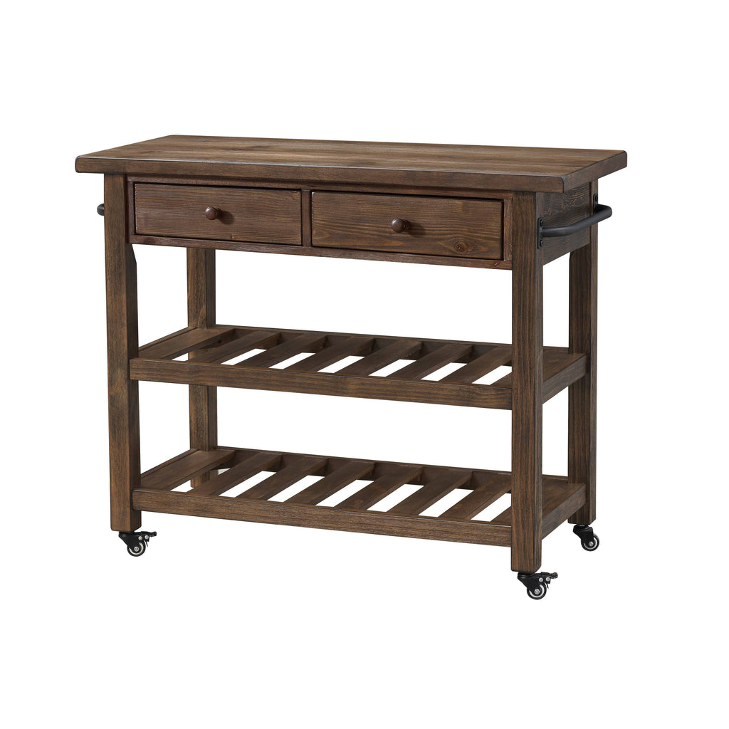 White Two-Drawer Kitchen Cart U697088
