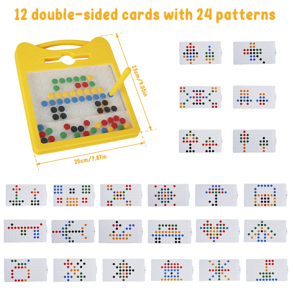 Magnetic Drawing Board with Magnetic Pen and Cards A96626