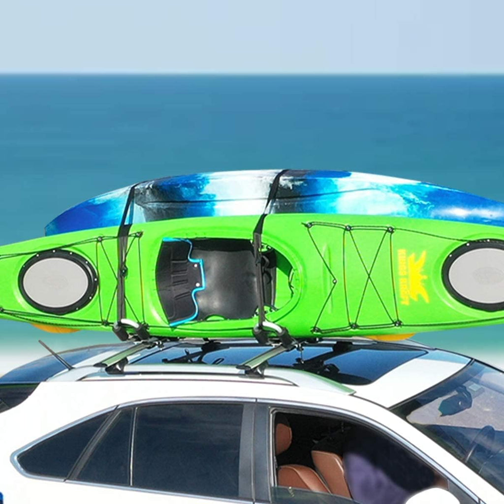 Aluminum Folding Kayak Rack for 2 Kayaks, J-Style 4 in 1 Kayak Carrier with Paddle Holder, 2 Piece Y65285