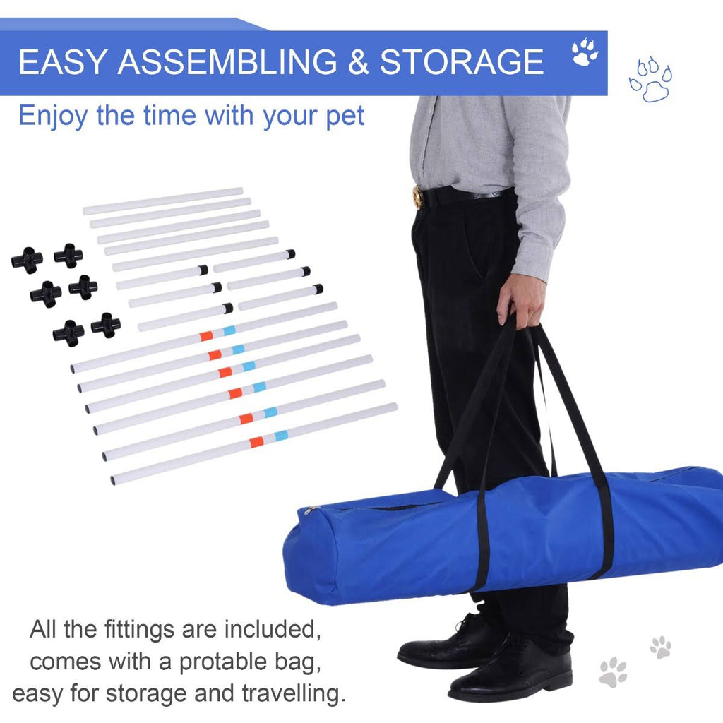 Portable Pet Agility Training Set with Carry Bag G27838