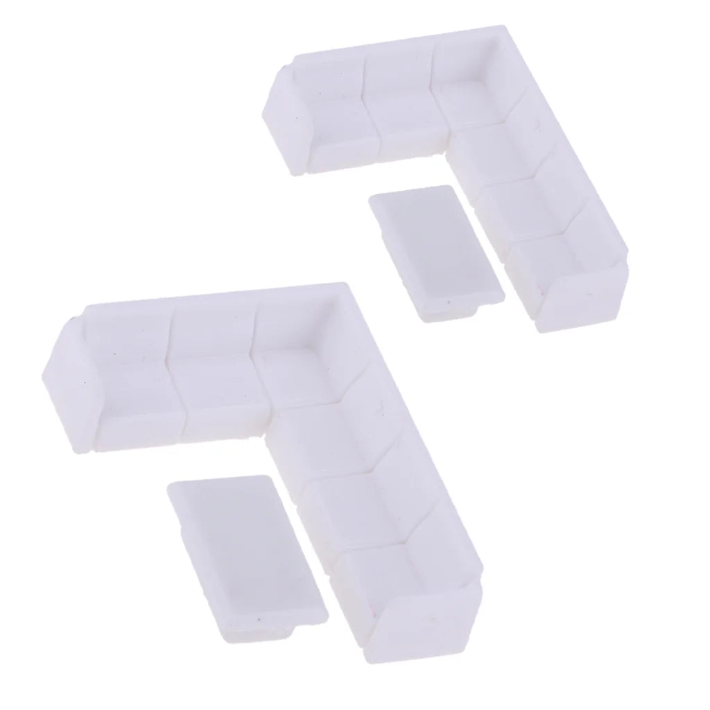White Dollhouse Tea Table Sofa Furniture S810