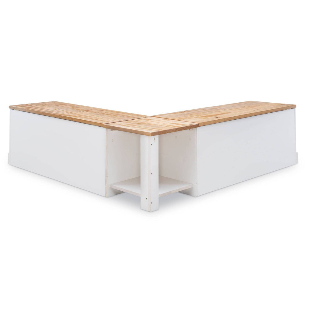 Natural Finish Breakfast Nook with Table and Storage, Seats 4 A823075