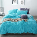 5 PCS Shaggy Duvet Cover Bedding Set (Orange, King/California King) K641