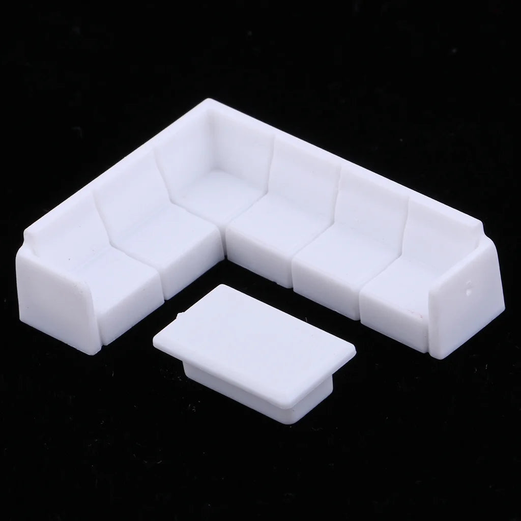 White Dollhouse Tea Table Sofa Furniture S810