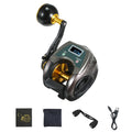 USB Rechargeable Carbon Fiber Baitcasting Reel 9+1BB Electric Fishing Reel High Speed 6.4:1 Magnetic Brake System Left Hand S558980