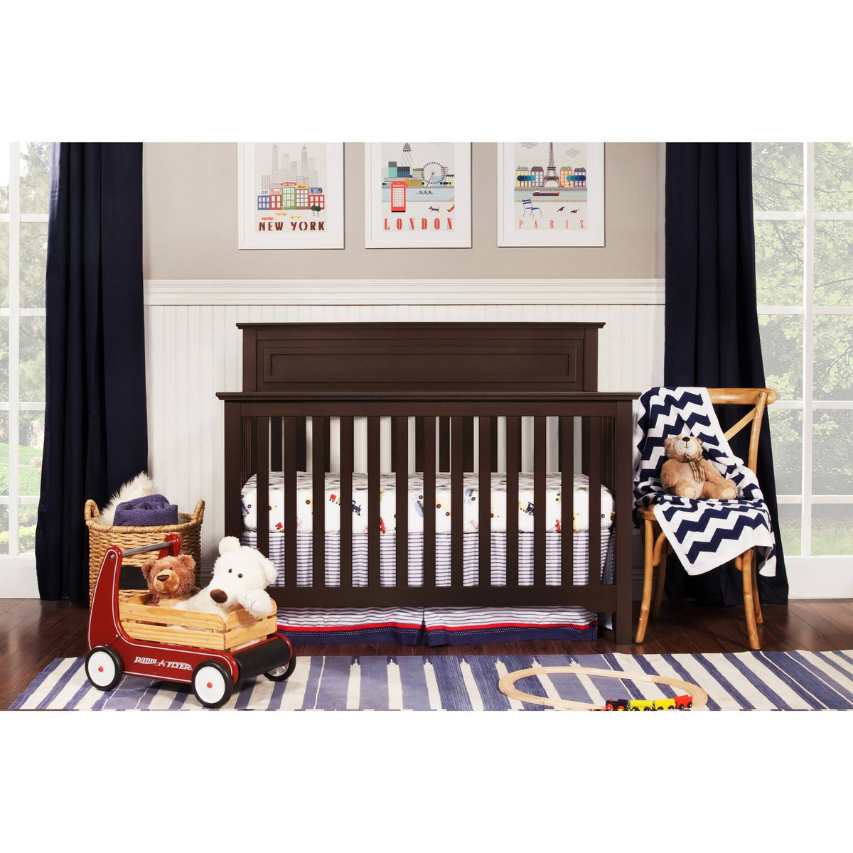 4-in-1 Convertible Crib Espresso W3673